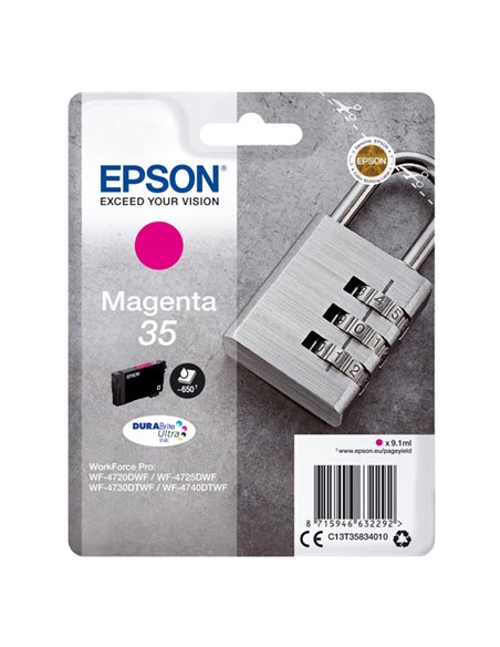 CARTUCCIA INCHIOSTRO MAGENTA SERIE 35 LUCCHETTO T3583 C13T35834010 EPSON PRODOTTI PER STAMPANTI GRAFICHE