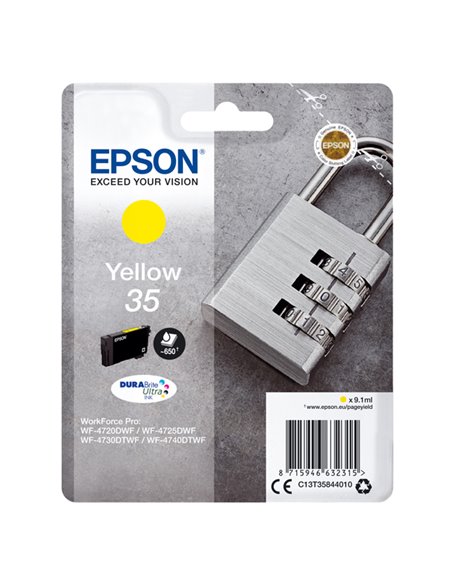 CARTUCCIA INCHIOSTRO GIALLO SERIE 35 LUCCHETTO T3584 C13T35844010 EPSON PRODOTTI PER STAMPANTI GRAFICHE
