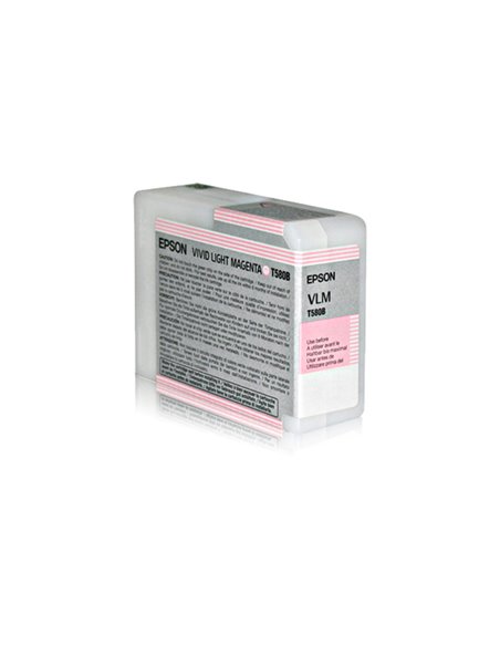 TANICA INCHIOSTRO A PIGMENTI EPSON ULTRACHROME K3 VIVID-MAGENTA CHIARO (80ML). C13T580B00