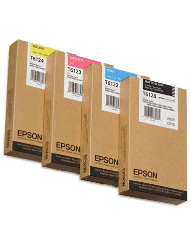 TANICA INCHIOSTRO A PIGMENTI CIANO EPSON ULTRACHROME (220ML). C13T612200 EPSON PRODOTTI PER STAMPANTI GRAFICHE
