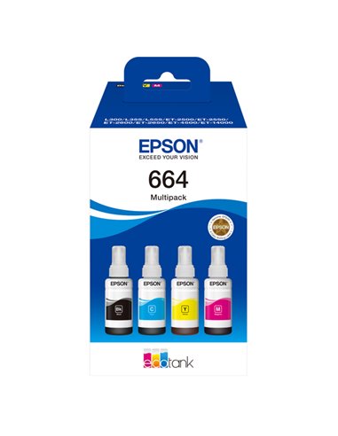 Epson Multipack 4 colori 664 EcoTank_BK/C/M/Y C13T664640 EPSON INKJET