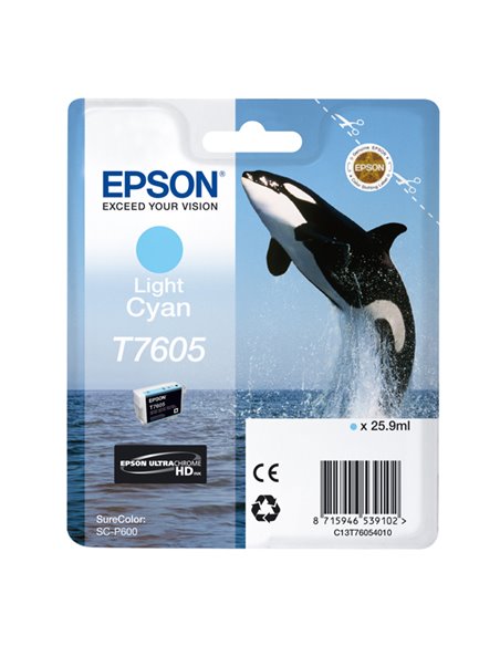 'CARTUCCIA INCHIOSTRO A PIGM.CIANO CHIARO T7605 C13T76054010 EPSON PRODOTTI PER STAMPANTI GRAFICHE