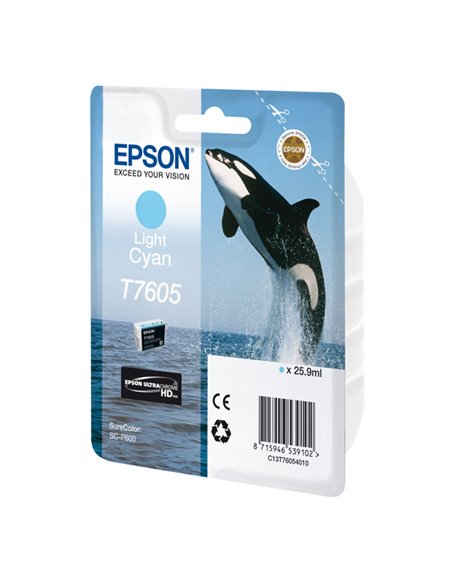 'CARTUCCIA INCHIOSTRO A PIGM.CIANO CHIARO T7605 C13T76054010 EPSON PRODOTTI PER STAMPANTI GRAFICHE