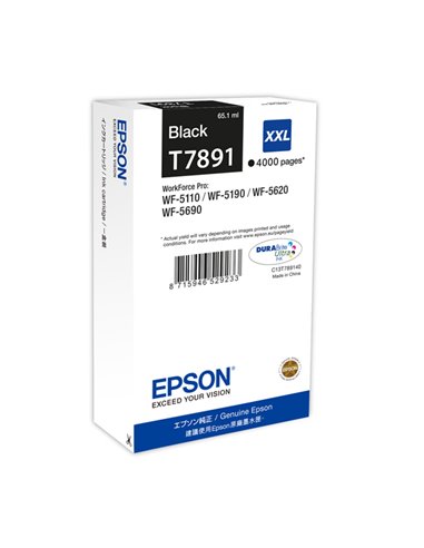TANICA INCHIOSTRO A PIGMENTI NERO EPSON DURABRITE ULTRA SERIE T789 XXL C13T789140