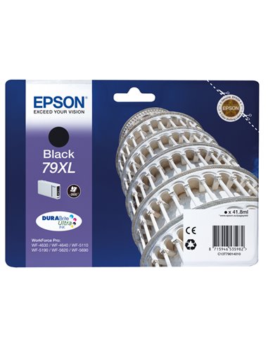 TANICA INCH. A PIGMENTI NERO DURABRITE ULTRA SERIE 79XL TORRE DI PISA BLISTER C13T79014010