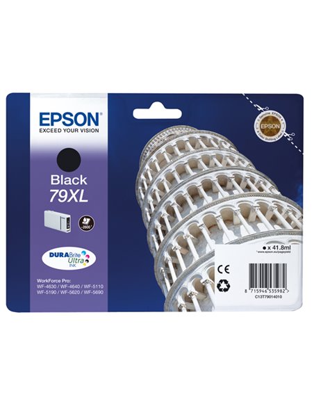 TANICA INCH. A PIGMENTI NERO DURABRITE ULTRA SERIE 79XL TORRE DI PISA BLISTER C13T79014010