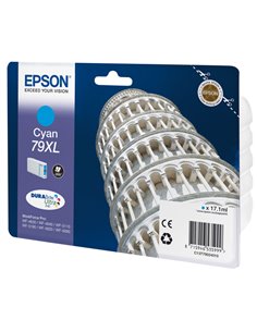 TANICA INCH. A PIGMENTI CIANO DURABRITE ULTRA SERIE 79XL/ TORRE DI PISA BLISTER C13T79024010 2