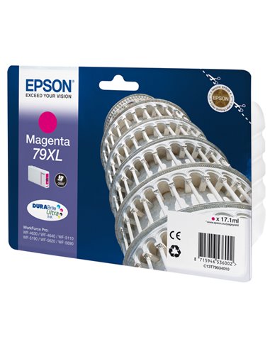 TANICA INCH. A PIGMENTI MAGENTA DURABRITE ULTRA SERIE 79XL TORRE DI PISA BLISTER C13T79034010 EPSON INKJET