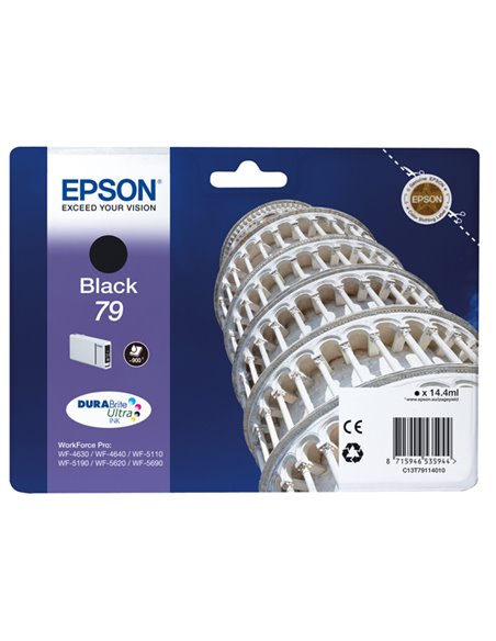 TANICA INCH. A PIGMENTI NERO DURABRITE ULTRA SERIE 79/ TORRE DI PISA BLISTER C13T79114010