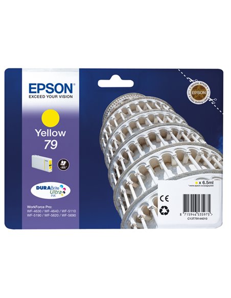 TANICA INCH. A PIGMENTI GIALLO DURABRITE ULTRA SERIE 79/ TORRE DI PISA BLISTER C13T79144010 EPSON INKJET