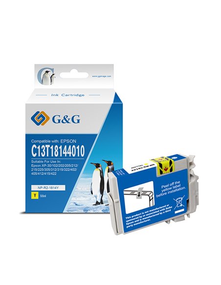 Cartuccia ink compatibile GG Giallo per Epson P-30/102/202/205/305/402/405 NP-R2-1814Y