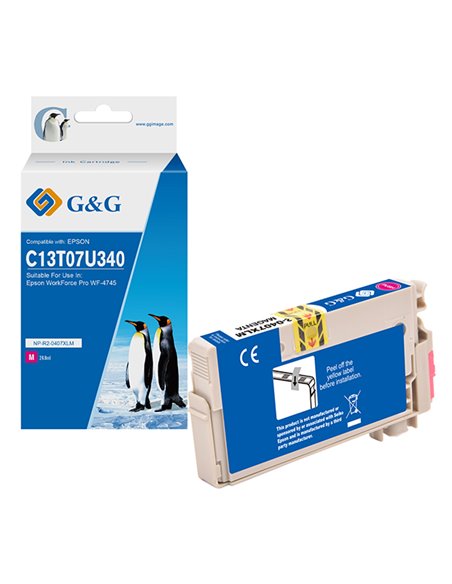 Cartuccia ink compatibile GG Magenta per Epson WorkForce Pro WF-4745 NP-R2-0407XLM