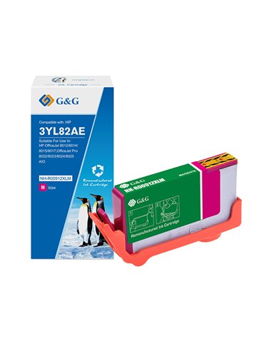 Cartuccia ink compatibile GG Magenta per HP OfficeJet 8012/8014/8015/8017 NH-R00912XLM