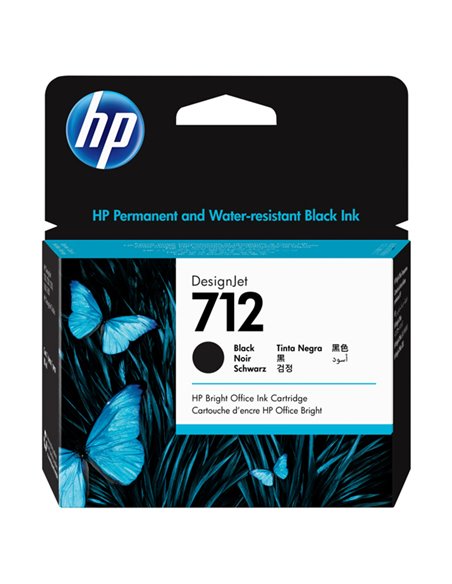 Cartuccia di inchiostro nero HP DesignJet HP 712 da 80 ml 3ED71A