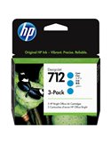 Confezione da 3 cartucce HP di inchiostro ciano DesignJet HP 712 da 29 ml 3ED77A