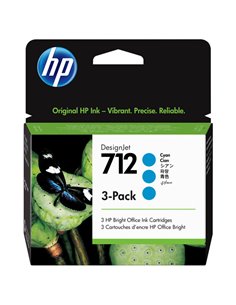 Confezione da 3 cartucce HP di inchiostro ciano DesignJet HP 712 da 29 ml 3ED77A HP PRODOTTI PER LASER