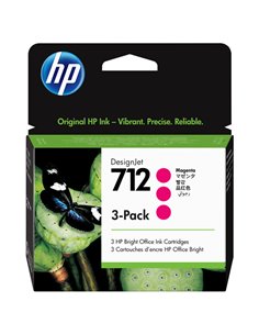 Confezione da 3 cartucce HP di inchiostro magenta DesignJet HP 712 da 29 ml 3ED78A HP PRODOTTI PER LASER