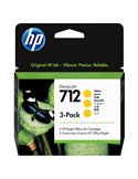 Confezione da 3 cartucce di inchiostro HP giallo DesignJet HP 712 da 29 ml 3ED79A