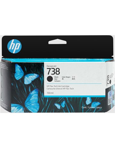 Hp Cartuccia ink DesignJet 738 Nero -130ml 498N4A HP PRODOTTI PER STAMPANTI GRAFICHE