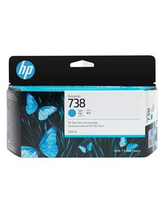 Hp Cartuccia ink DesignJet 738 Ciano -130ml 498N5A