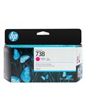 Hp Cartuccia ink DesignJet 738 Magenta -130ml 498N6A