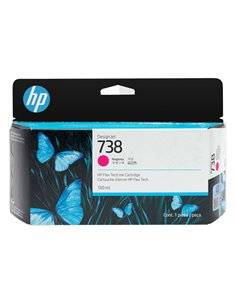 Hp Cartuccia ink DesignJet 738 Magenta -130ml 498N6A