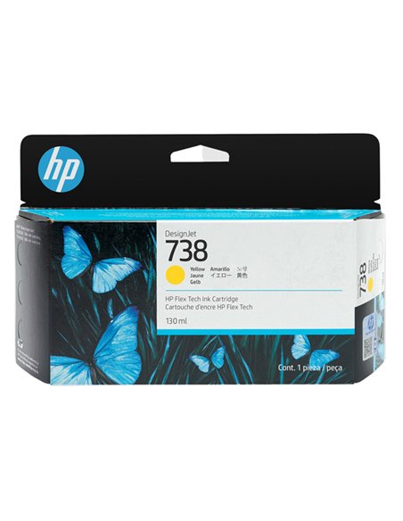 Hp Cartuccia ink DesignJet 738 Giallo -130ml 498N7A HP PRODOTTI PER STAMPANTI GRAFICHE