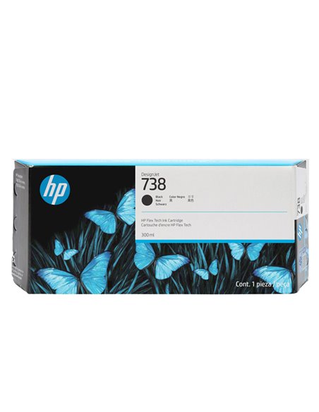 Hp Cartuccia ink DesignJet 738 Nero -300ml 498N8A HP PRODOTTI PER STAMPANTI GRAFICHE