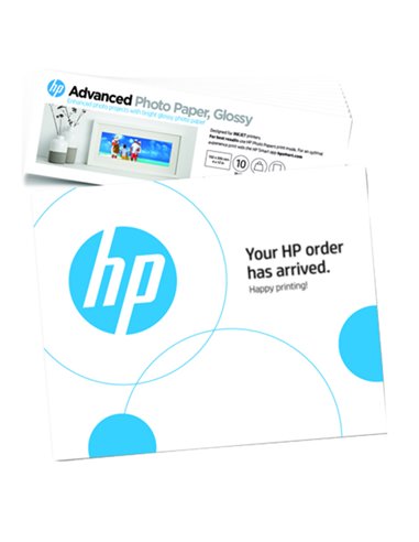 Hp Confezione da 10 fogli di carta fotografica HP Advanced, lucida, 250 g/m² 4 49V51A HP INKJET