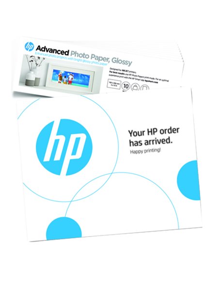 Hp Confezione da 10 fogli di carta fotografica HP Advanced, lucida, 250 g/m² 4 49V51A HP INKJET