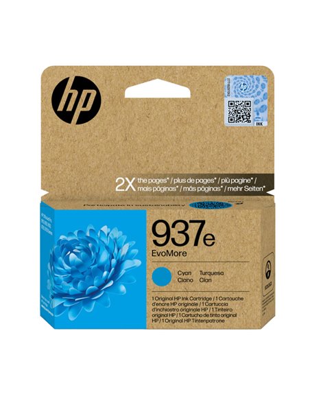Hp Cartuccia Ink Ciano _ 937e EvoMore_1.650 pag 4S6W6NE HP INKJET