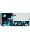 Hp Cartuccia DesignJet Ink 738 Ciano -300 ml 676M6A