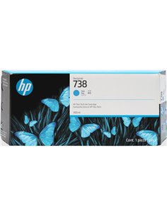 Hp Cartuccia DesignJet Ink 738 Ciano -300 ml 676M6A HP PRODOTTI PER STAMPANTI GRAFICHE