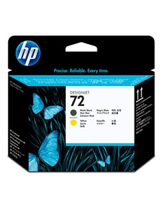 TESTINA DI STAMPA HP 72 NERO OPACO E GIALLO C9384A