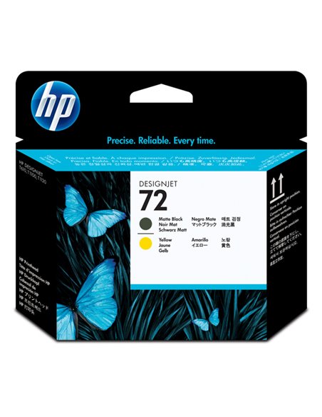 TESTINA DI STAMPA HP 72 NERO OPACO E GIALLO C9384A