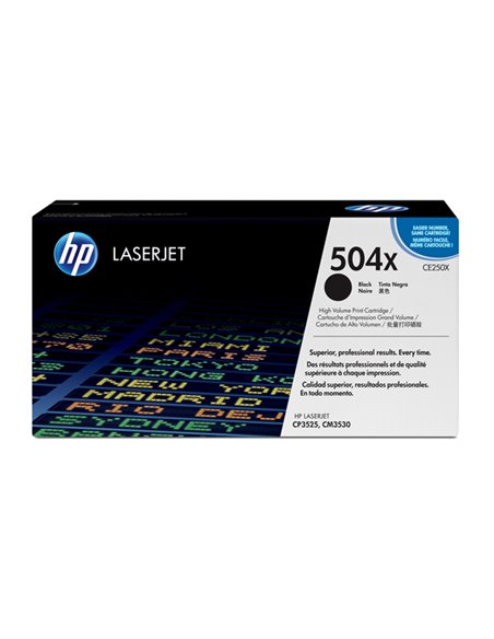 TONER NERO COLOR LASERJET CE250X PRINT CARTRIDGE WITH COLORSPHERE CE250X HP PRODOTTI PER LASER