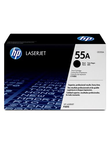 TONER NERO HP LASERJET P-3015DN 6.000PG CE255A HP PRODOTTI PER LASER