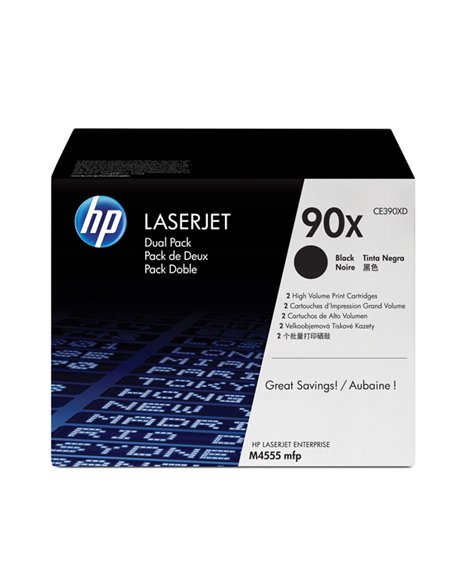 SCATOLA 2 CARTUCCE DI STAMPA HP LASERJET NR. 90X CE390XD HP PRODOTTI PER LASER