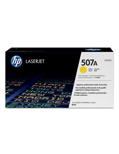 TONER GIALLO HP 507A LASERJET ENTERPRISE 500 COLOR M551N CE402A HP PRODOTTI PER LASER