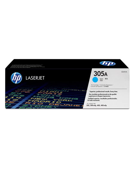 TONER CIANO HP305A CAPACITA' STANDARD CE411A HP PRODOTTI PER LASER