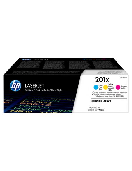 CONFEZIONE DA 3 CARTUCCE C/M/Y HP201X CF253XM HP PRODOTTI PER LASER