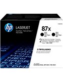 CONFEZIONE DA 2 CARTUCCE TONER NERO ALTA CAPACITA' HP87X CF287XD