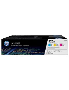 HP126A COLOR TRI-PACK LASERJET TONER CARTRIDGE CF341A HP PRODOTTI PER LASER