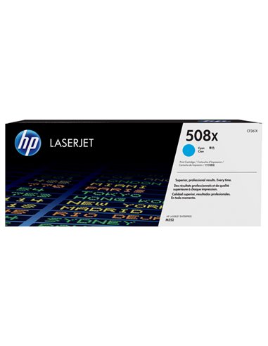 HP 508X TONER CARTRIDGE CIANO LASER JET SERIE M552/M553 ALTA CAPACITA CF361X HP PRODOTTI PER LASER