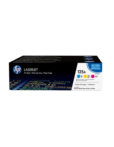 SCATOLA MULTIPACK 3 TONER COLORI CIANO/MAG/GIALLO HP LASERJET NR.125A CF373AM HP PRODOTTI PER LASER