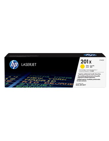 HP 201X TONER CARTRIDGE GIALLO LASER JET SERIE M252/M277 ALTA CAPACITA CF402X HP PRODOTTI PER LASER