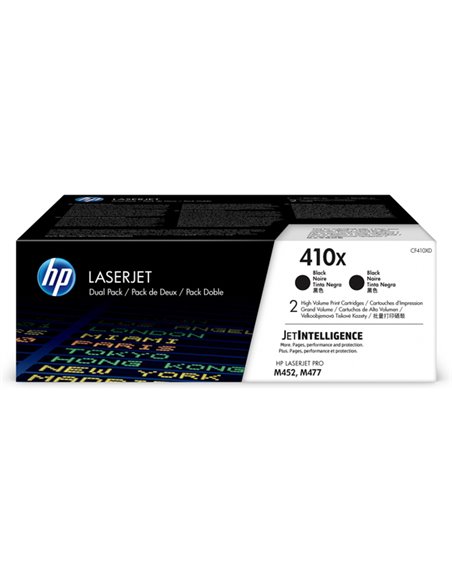 CONFEZIONE DA 2 CARTUCCE TONER NERO ALTA CAPACITA' HP410X CF410XD HP PRODOTTI PER LASER