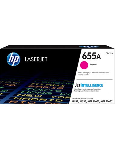 TONER MAGENTA HP 655A COLOR LASERJET ENTERPRISE SERIE M652-M653-M681-M683 CF453A HP PRODOTTI PER LASER