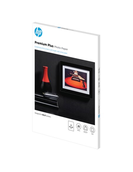 Hp Confezione da 20 fogli carta fotografica HP Premium Plus, semi-lucida A4/210 CR673A HP INKJET