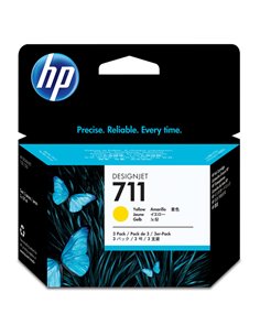 SCATOLA CON 3 CARTUCCE D'INCHIOSTRO HP 711DA 29 ML GIALLO CZ136A